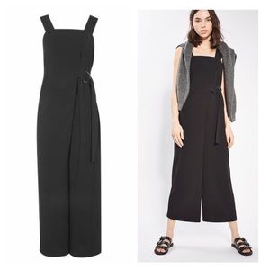 TopShop black D-Ring Cropped Jumpsuit AC